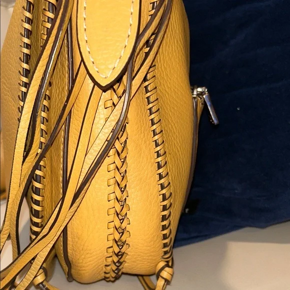 Coach 1941 Whipstitch Saddlebag Fringe Braided Pebbled Leather